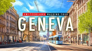 Geneva Switzerland 4K HDR  Walking Tour 4K60fps [upl. by Eninotna]