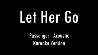 Let Her Go  Passenger  Acoustic Karaoke With Lyrics  Only Guitar Chords [upl. by Attehcram]