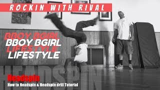 How to do a headspin  Spin on head  breakdance bboy tutorial [upl. by Ataga598]