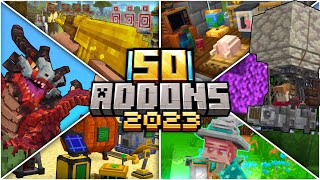 TOP 50 ADDONS DE 2023 PARA MINECRAFT PE BEDROCK [upl. by Esalb]