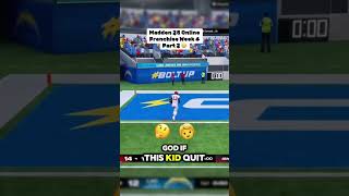 Madden 25 online franchise week 4 part 2 nfl fypシ゚viral football kansascitychiefs madden25 [upl. by Anivol]