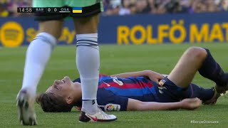 Gavi Soccer Nutshot Barcelona vs Osasuna 02052023 Kick in the nuts [upl. by Phelgen]