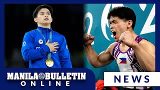 Carlos Yulo bags PH first gold in Paris Olympics after ruling floor exercise [upl. by Aisats]