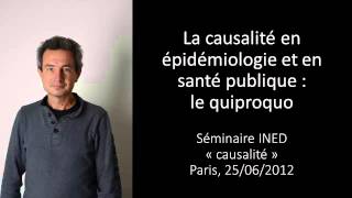 La causalité en épidémiologie et en santé publique  le quiproquo [upl. by Novel]