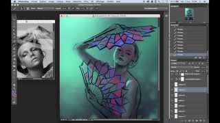 Two hours of quot butterfly quot  Digital art painting  photoshop CC [upl. by Yvon]