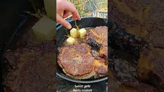 Juicy Tbone Steak 🥩 with French Fries Cooked in Nature [upl. by Crim]