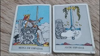 Reina de espadas combinaciones con arcanos menores del tarot espadas copas oros bastos [upl. by Atikam237]