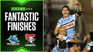 Best finishes of 2024 Sharks v Knights  Round 24  NRL Telstra Premiership [upl. by Normand]