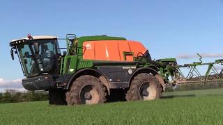 Amazone Pantera 4502 Self Propelled Sprayer Crop Spraying Winter Wheat [upl. by Wallinga]