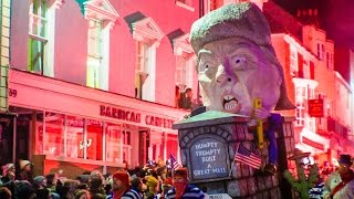 DONALD TRUMP BURNED  Lewes Bonfire Night 2016 [upl. by Lian]