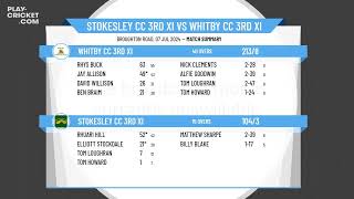 Stokesley CC 3rd XI v Whitby CC 3rd XI [upl. by Hsirahc]