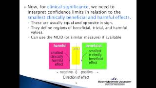 Using Confidence Intervals to Determine Clinical Significance [upl. by Dominik263]