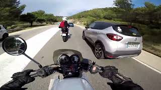 MT09 vs CB500  Un homme se fait engueuler par sa femme  Petit extérieur [upl. by Glynis131]