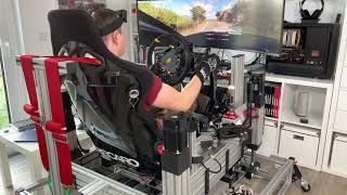 INSANE SIM RACING MOTION SIMUALTOR 😲😲😲 DIRT Rally 20 on the LIMIT [upl. by Artinahs]