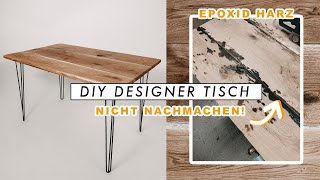 DIY Eichen Tisch selber bauen super lustig  How not to Epoxidharz  EASY ALEX [upl. by Misaq]