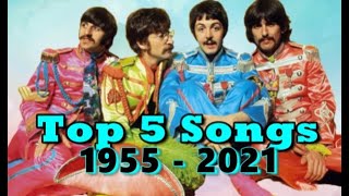 Top 5 Worldwide Hits Of Each Year 1955  2021 [upl. by Atikat]