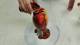 Acrylic Pour on a Vase [upl. by Ahsaenat653]