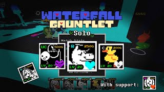 Solo Waterfall Gauntlet with Aaron Small Bird Woshua and Shyren  Roblox Undertale Adventures [upl. by Noram958]