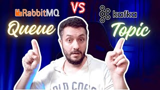 RabbitMQ vs Kafka  Queue vs Topic [upl. by Idalla]