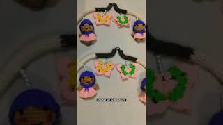 Handicrafted woollen pangra design for baby girl crochet art beautiful youtubeshorts shortvideo [upl. by Laen]