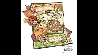 Graphic 45 November Time to Flourish Desk Folio Tutorial [upl. by Genny362]