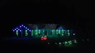 Halloween Light Show Projected Onto California Home [upl. by Airdnas913]