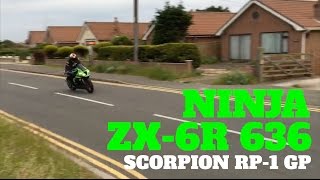 Kawasaki Ninja ZX6R 636 flyby with Scorpion RP1 GP Exhaust [upl. by Louls]