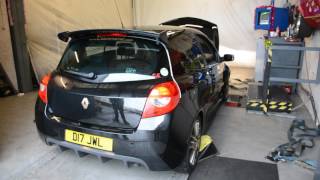 Clio sport 197 Rolling road with scorpion exhaust [upl. by Sinclare]