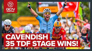 Mark Cavendish Makes Tour de France History [upl. by Ahsenad]