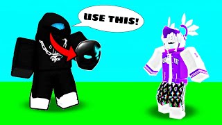 I borrowed TANQR MASK and it made OVERPOWERED in Roblox Bedwars [upl. by Ientirb]