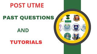 Post UTME Past Questions and Answers postutme [upl. by Atalanti]