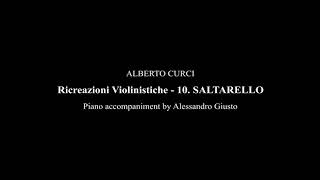 A CURCI Ricreazioni Violinistiche  10 SALTARELLO  Piano accompaniment [upl. by Adni671]