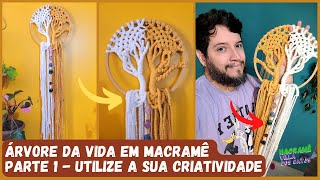 Aula de macramê passo a passo  Árvore da vida em macramê  Tree of life Apanhador de sonhos PARTE 1 [upl. by Thorsten712]