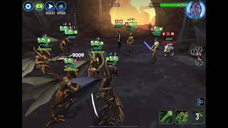 SWGOH TW Geonosian Poggle the Lesser Omicron vs CLS Team with R2D2 [upl. by Aletta]