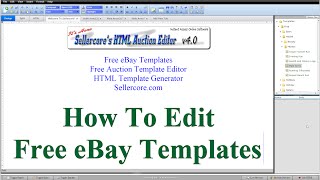 How to Edit Free eBay Templates For Beginners Step by Step Part 1 [upl. by Bridie]