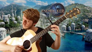 Footfalls Sharlayan Theme  Final Fantasy XIV Endwalker SoloFingerstyle Guitar Cover  TAB [upl. by Randene]