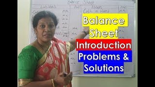 Balance Sheet Introduction  Problems amp Solutions [upl. by Tamarra]