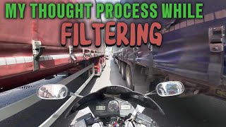 What a veteran biker thinks about while filtering motorcycle motovlog travel vfr youtube [upl. by Amjan]