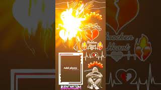 Broken heart Template No3 short video Raxprince trending love virqlshorts raxprince prince [upl. by Nahc631]