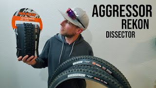 Lets Talk Maxxis Rear Tires  Aggressor vs Dissector vs Rekon [upl. by Ahmar338]