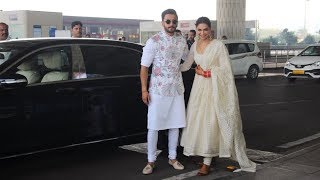 Deepika Padukone Grand Entry In Mangalsutra With Ranveer Singh At Airport For Wedding Reception [upl. by Iago79]