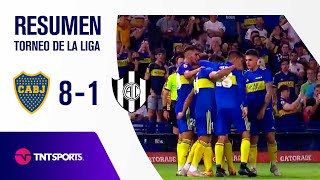 ¡ESPECTACULAR GOLEADA DEL XENEIZE 🔵🟡 ANTE CENTRAL CÓRDOBA 🔥  Boca 81 Central Córdoba  Resumen [upl. by Schwenk420]