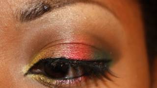 Makeup Inspiration Camerounian flag [upl. by Aicirtak]