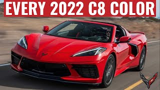 ALL 2022 Corvette C8 Colors  View Every Color Option Available [upl. by Elwina467]