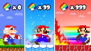 Mario Wonder but Every Rainbow Mushroom Makes Mario FASTER and POWER  2TB STORY GAME [upl. by Anpas388]