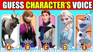 Guess The Frozen ❄️ Disney Animation Movie Characters By Their Voice  Anna Elsa Kristoff Olaf [upl. by Garey]