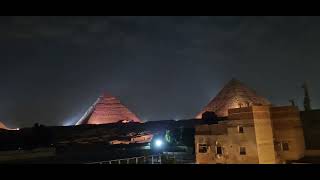 Giza pyramids show by night [upl. by Irakuy]