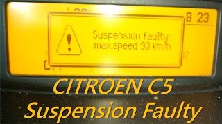 Citroen C5  Hydractive Suspension Fault Hydraulic Motor  Pump Problem Suspension Fuse Location [upl. by Aleinad]