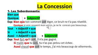 La Subordonnée circonstancielle de Concession et d’Opposition [upl. by Gwennie]