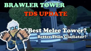 The NEW BRAWLER TOWER IS OVERPOWERED New Best Melee Tower  Tower Defense Simulator [upl. by Iives604]